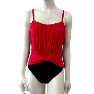 Magic Suit Fuchsia Pink and Black One Piece Bathing Suit